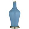 Color Plus Anya 32 1/4&quot; High Secure Blue Glass Table Lamp