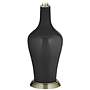 Color Plus Anya 32 1/4&quot; High Tricorn Black Glass Table Lamp