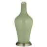 Color Plus Anya 32 1/4&quot; High Majolica Green Glass Table Lamp
