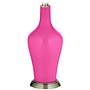 Color Plus Anya 32 1/4&quot; High Fuchsia Pink Glass Table Lamp