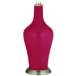 Color Plus Anya 32 1/4&quot; High French Burgundy Red Glass Table Lamp