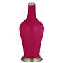 Color Plus Anya 32 1/4&quot; High French Burgundy Red Glass Table Lamp