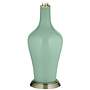 Color Plus Anya 32 1/4&quot; High Grayed Jade Green Glass Table Lamp