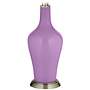 Color Plus Anya 32 1/4&quot; High African Violet Purple Glass Table Lamp