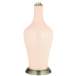 Color Plus Anya 32 1/4&quot; High Linen Pink Glass Table Lamp