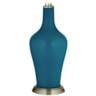 Color Plus Anya 32 1/4&quot; High Oceanside Blue Glass Table Lamp