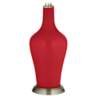 Color Plus Anya 32 1/4&quot; High Ribbon Red Glass Table Lamp
