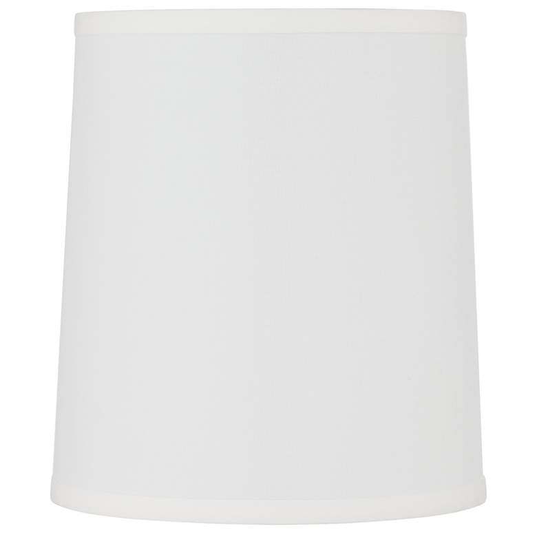 Image 1 3Y996 - White Sandstone Linen Drum Lamp Shade