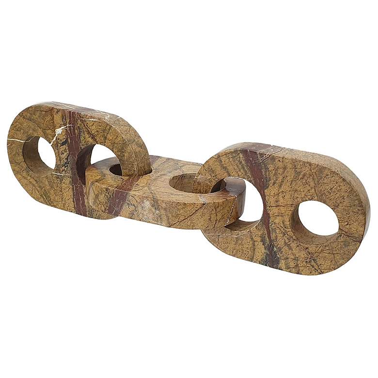 Image 1 4.1" High Brown Marble Decorative Chain
