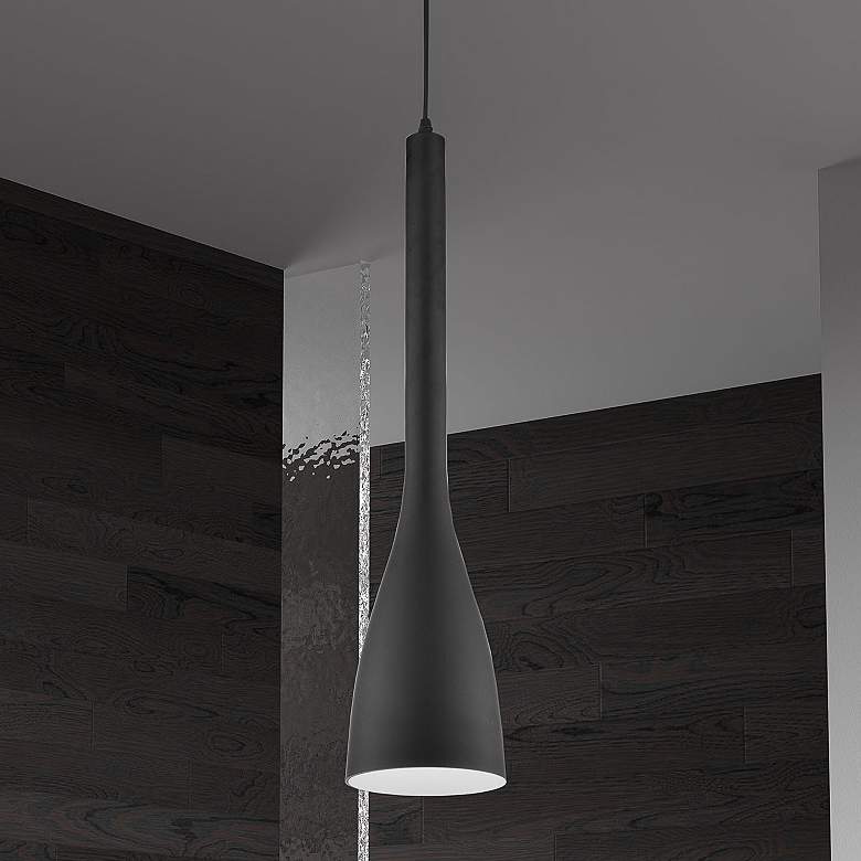 Image 1 4.5" Wide Small Matte Black Single Pendant