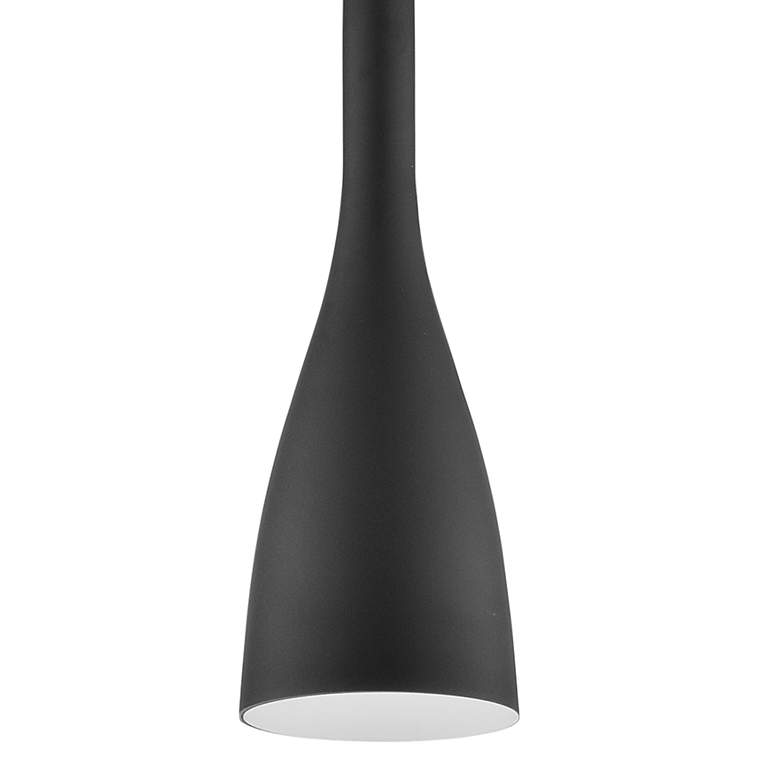 Image 3 4.5" Wide Small Matte Black Single Pendant more views