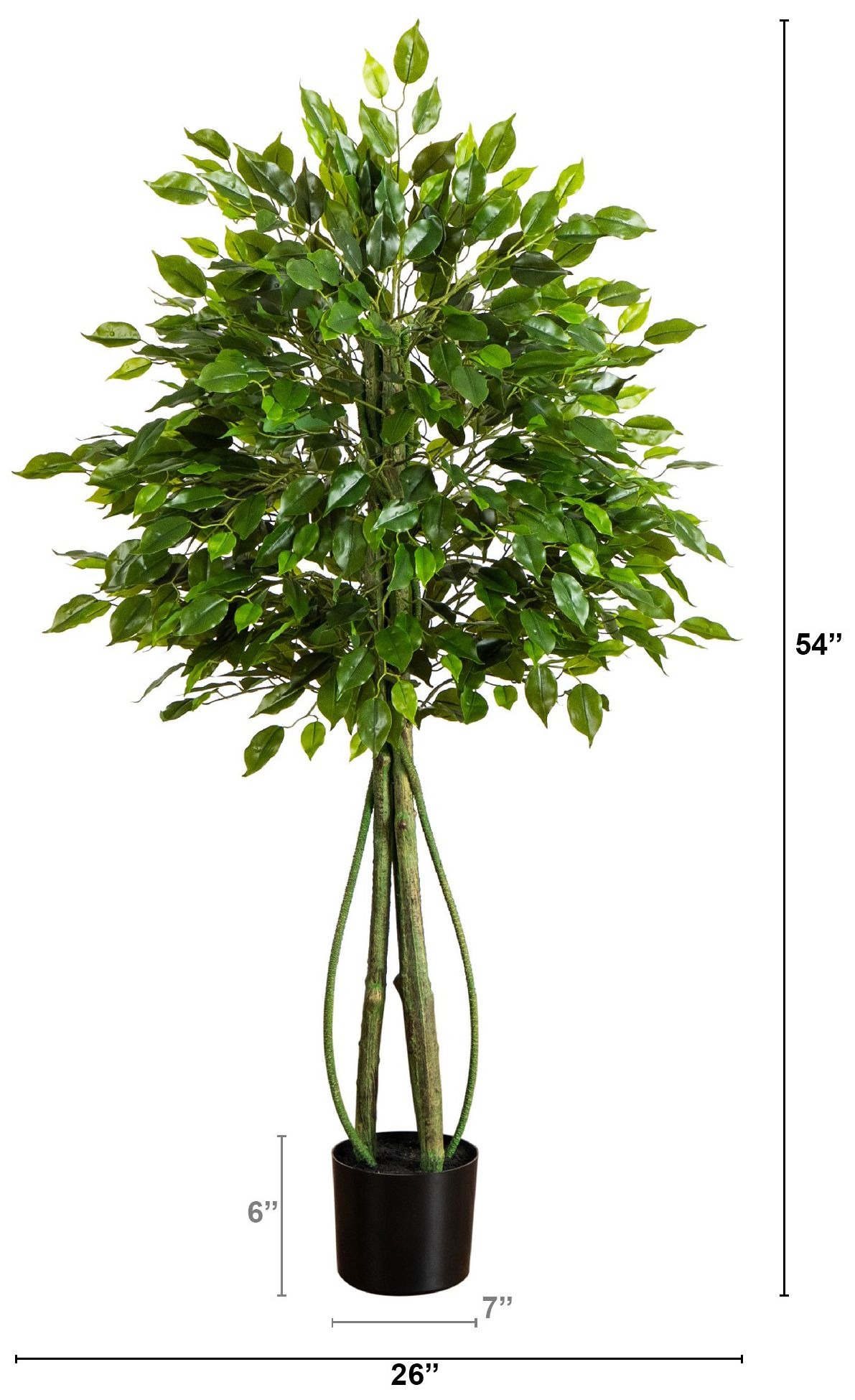 Image 3 4.5ft. UV Resistant Artificial Ficus Tree (Indoor/Outdoor) more views