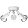 1_4.75" High 2-Light Outdoor Security Flood Light in Powder Coated White