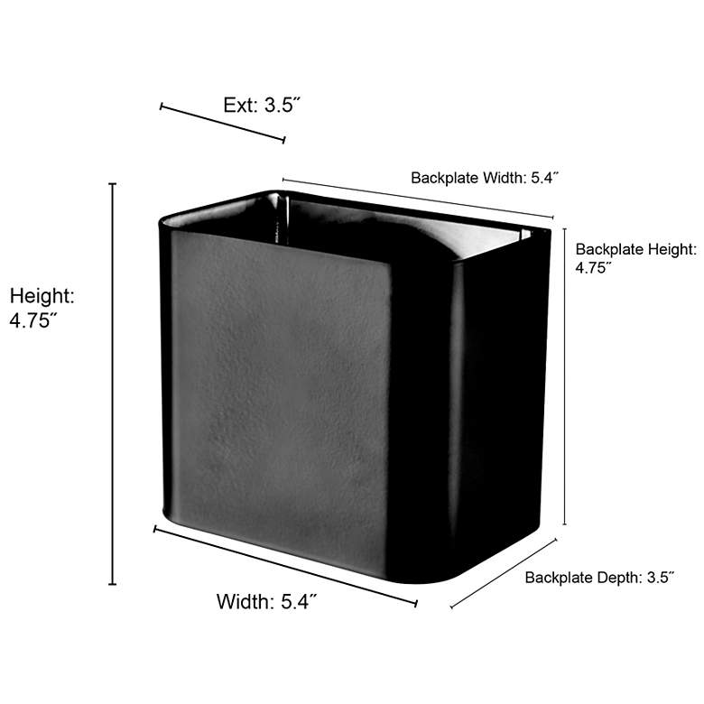 Image 6 4.75" High LED Outdoor Wall Sconce in Powder Coated Black more views