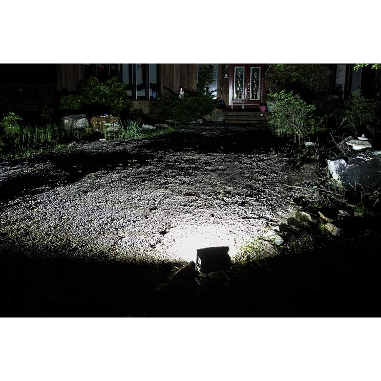 Image 4 4 1/2" High Black Solar-Powered Ultra-Bright LED Flood Light more views