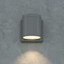 1_4" Cylinder Outdoor Silver Down Wall Light