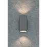 Thumbnail3 of 4" Cylinder Outdoor Silver Up & Down Wall Light more views