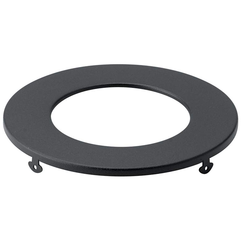 Image 1 4-in Textured Black Round Slim Downlight Trim