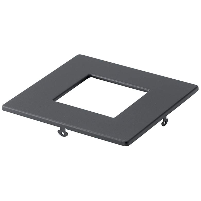 Image 1 4-in Textured Black Square Slim Downlight Trim