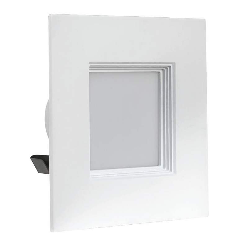 Image 1 4 inch Feit Baffle White 9 Watt Square JA8 LED Retrofit Trim