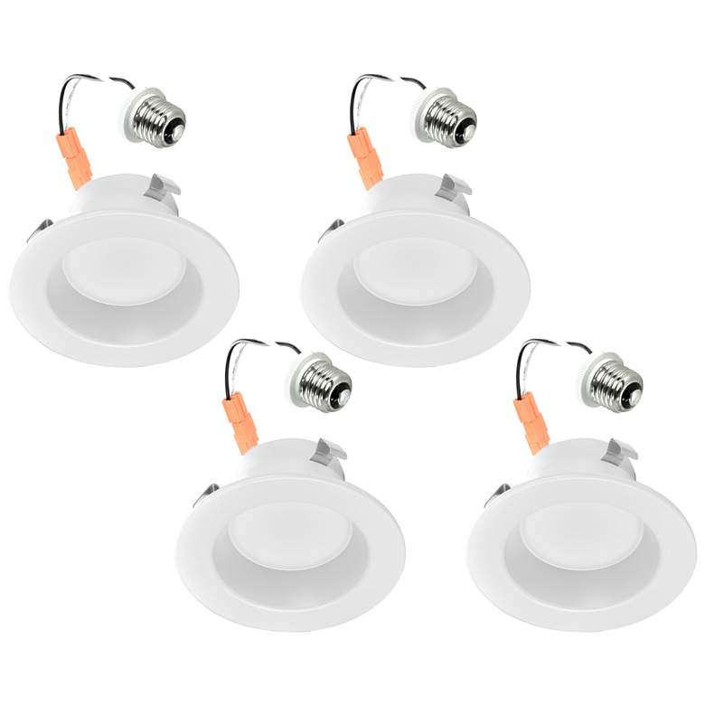 Image 1 4" JA8 10 Watt LED 650 Lumen Dimmable Retrofit Trims 4-Pack