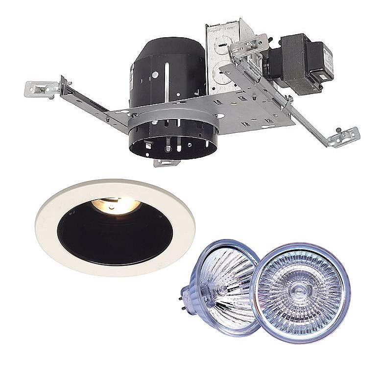 Image 1 4" Juno IC New Construction Housing with BlackTrim and Bulb
