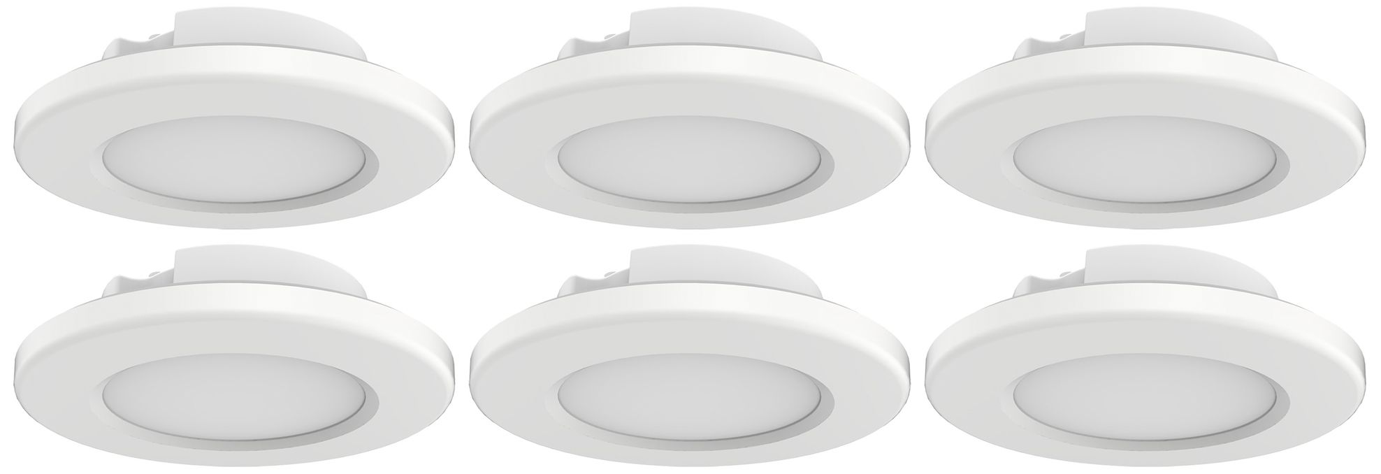 Image 3 4 inch; LED Surface Mount Fixture; 5000K; 6 Unit Contractor Pack; White more views