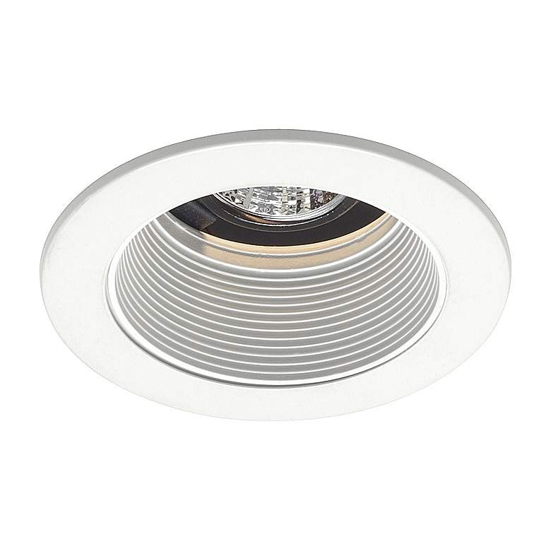 Image 1 4" Low Voltage White Baffle Recessed Light Tri