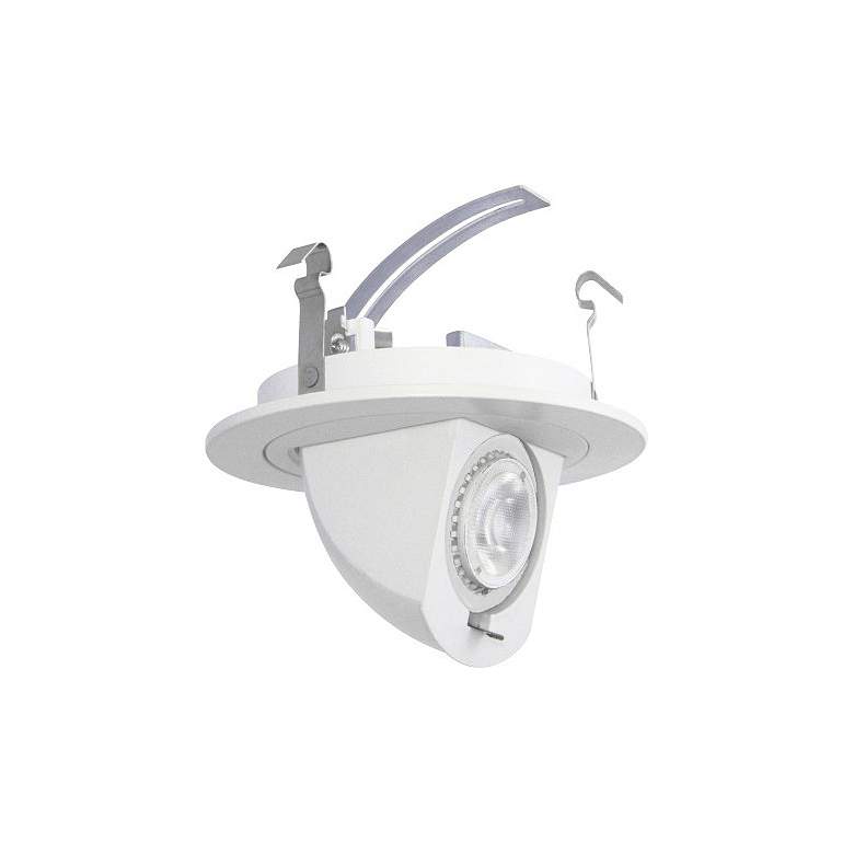Image 1 4" Pivot Dropdown Spot 7 Watt LED Retrofit Trim in White