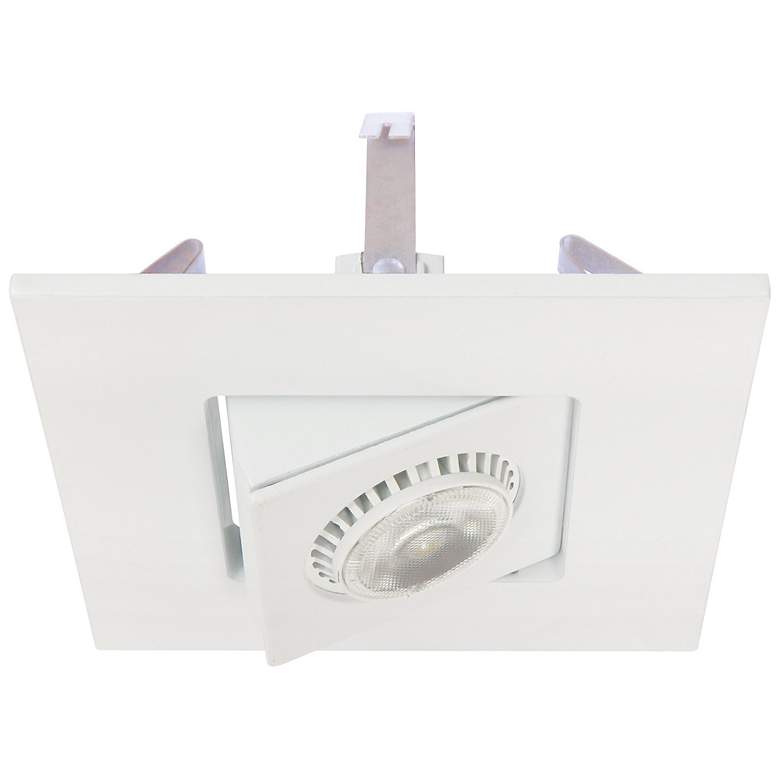 Image 1 4" Pivoting Gimbal 7 Watt Square LED Retrofit Trim in White