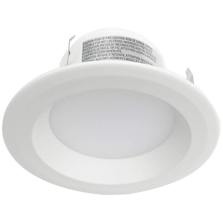 Image 1 4 inch Plain White 8.5 Watt Dimmable 3000K LED Retrofit Trim