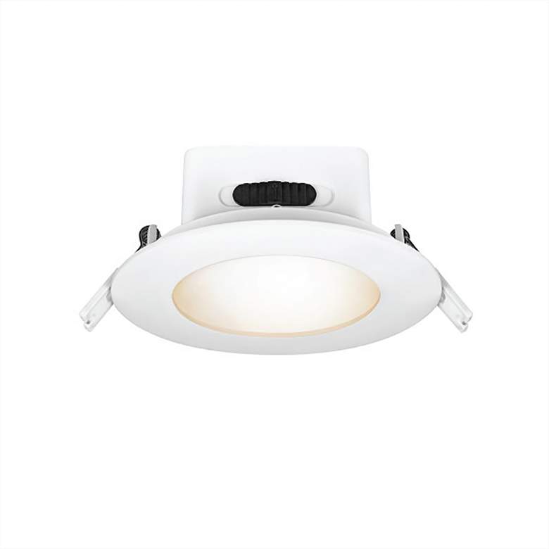 Image 1 4" Round White Color Selectable LED Canless Recessed Trim
