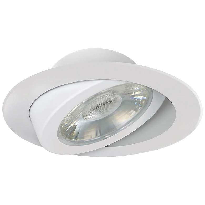 Image 1 4" White 11 Watt LED 5CCT Recessed Gimbal Downlight