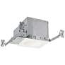4" White 750lm LED Adjustable Square Reflector Recessed Kit