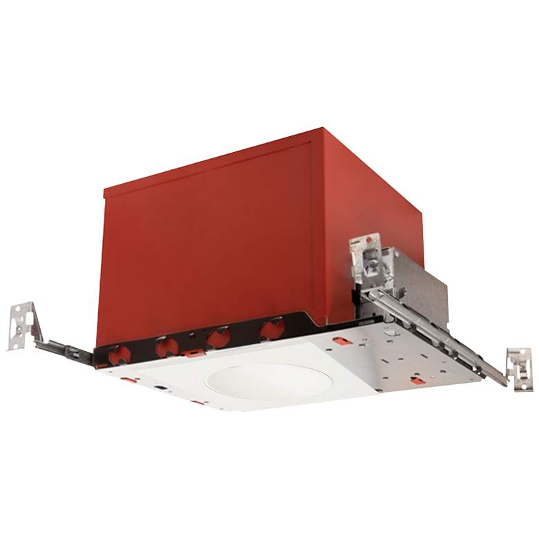Image 1 4" White 750lm LED Fire-Rated Square Reflector Recessed Kit