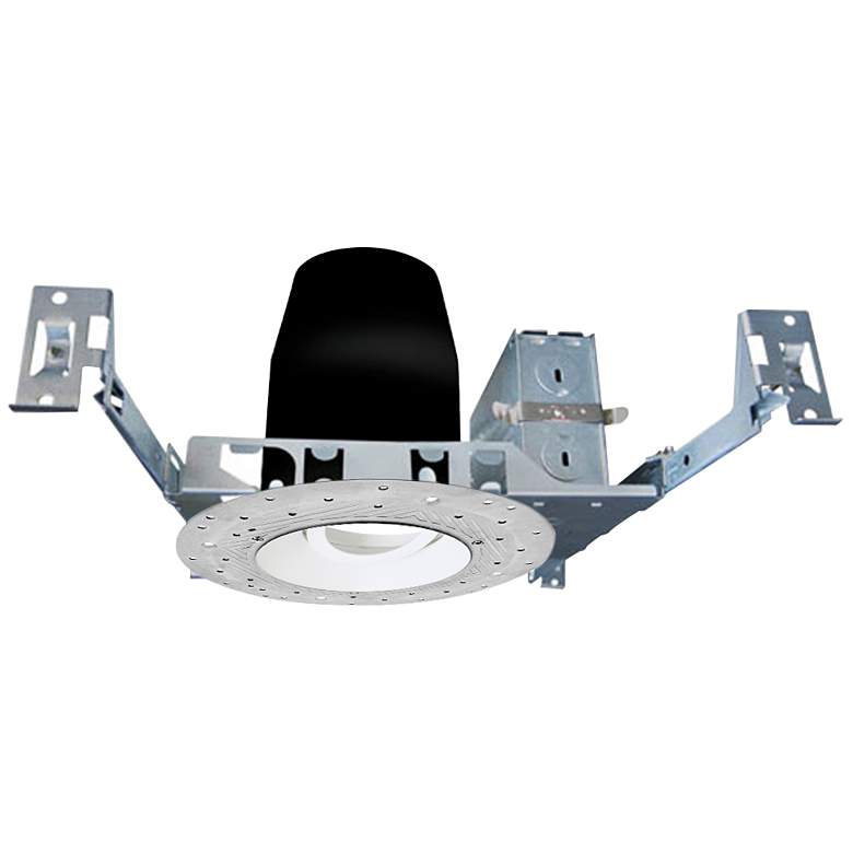 Image 1 4" White 950lm LED Standard Trimless Reflector Recessed Kit