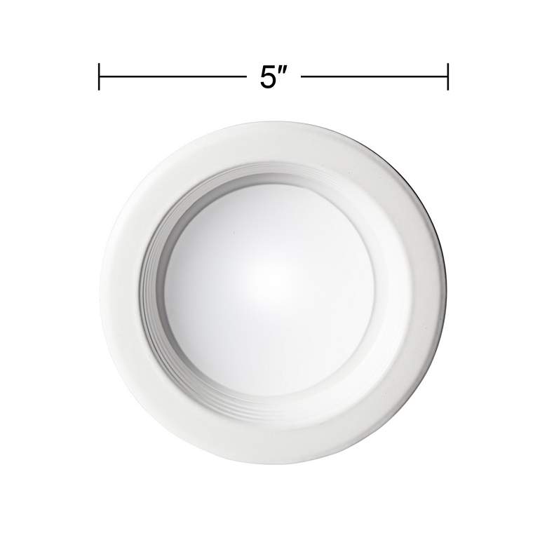 Image 4 4" White Baffle 10 Watt 580 Lumen Dimmable LED Retrofit Trim more views