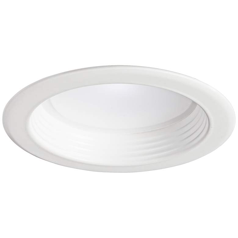 Image 1 4" White Baffle 10 Watt 650 Lumen Dimmable LED Retrofit Trim