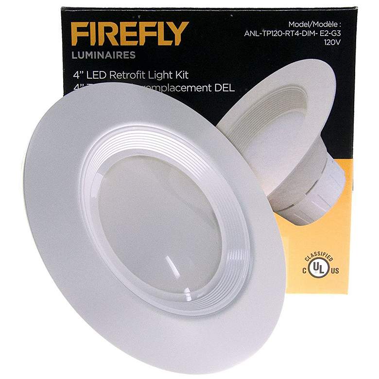 Image 1 4" White Baffle 11 Watt Dimmable LED Retrofit Trim