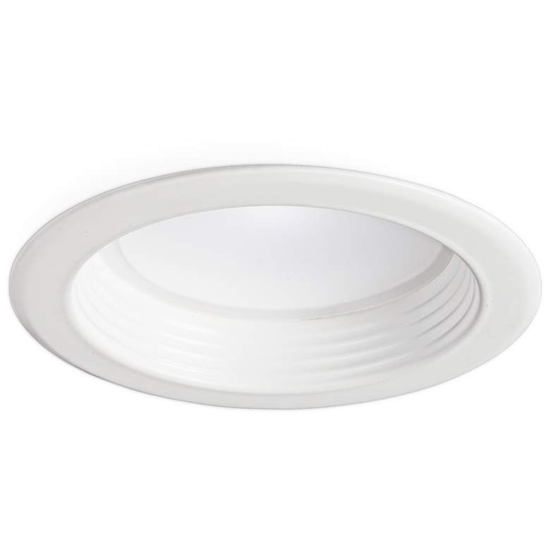 Image 1 4" White Baffle 13W Dimmable LED Retrofit Trim in White
