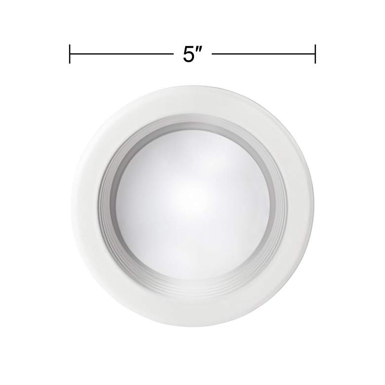 Image 3 4" White Baffle 13W Dimmable LED Retrofit Trim in White more views