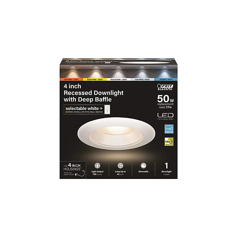 Image 2 4 inch White Color Selectable 7.7 Watt LED Recessed Retrofit more views