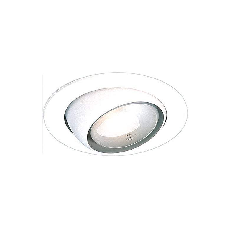 Image 1 4 inch White Gimbal Recessed Light Eyeball Trim