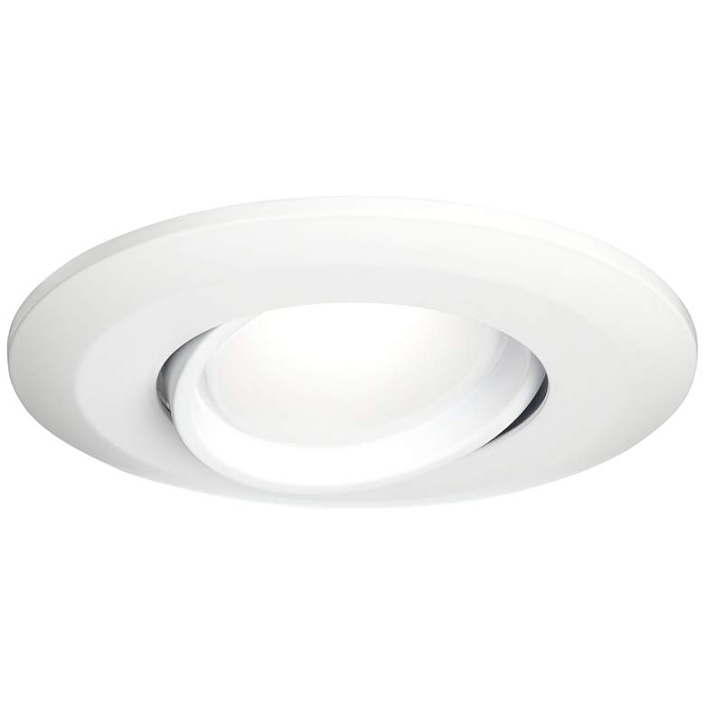 Image 2 4" White Gimbal Retrofit 10W LED Eyeball Downlights 4-Pack more views