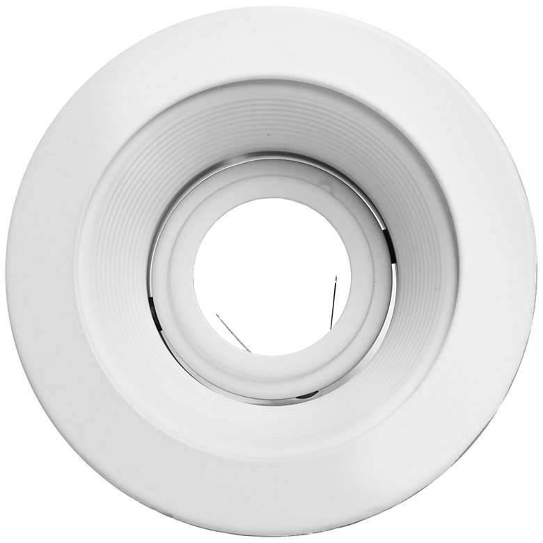 Image 1 4" White Low Voltage Recessed Lighting Baffle Ring