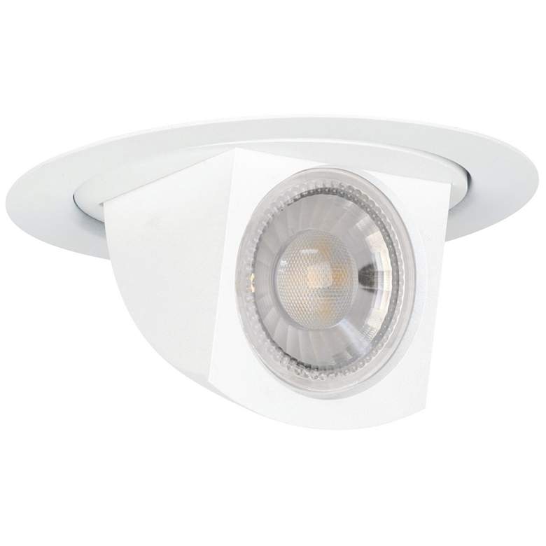 Image 1 4" White Pivot Dropdown Spot 9.5W LED Retrofit Trim