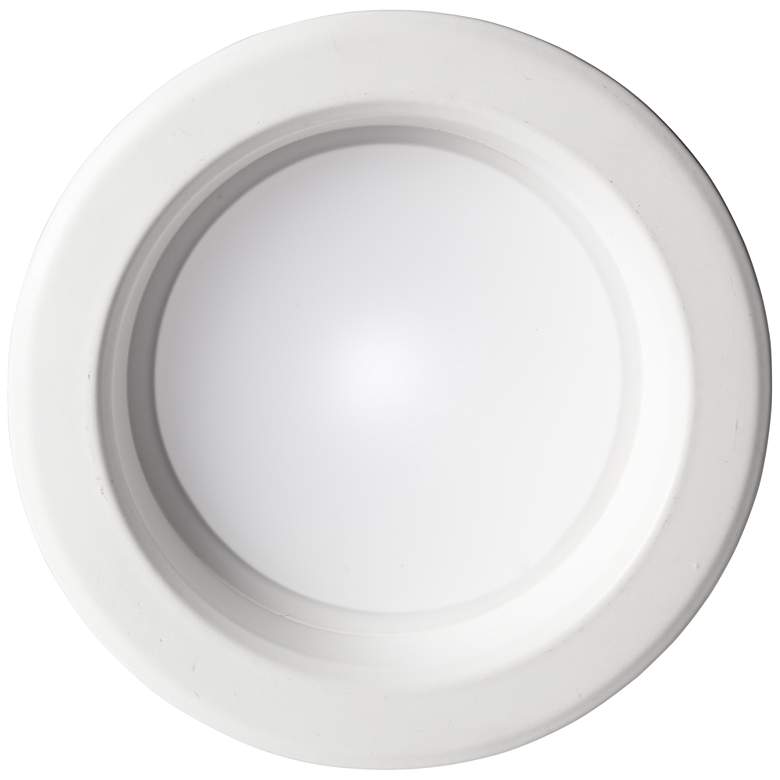 Image 2 4 inch White Plain 10W LED 900 Lumen Dimmable Retrofit Trim more views