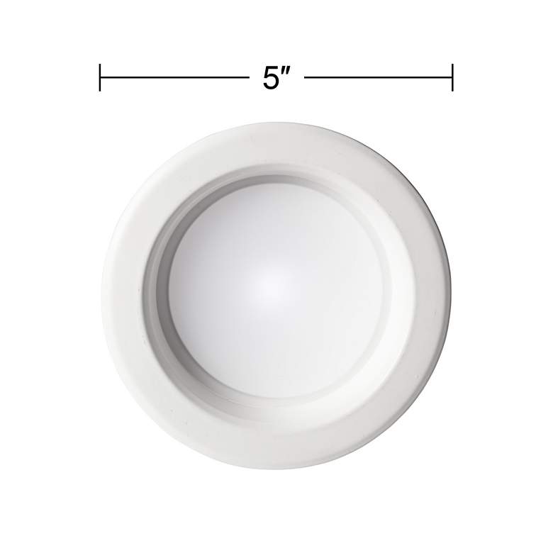 Image 4 4 inch White Plain 10W LED 900 Lumen Dimmable Retrofit Trim more views