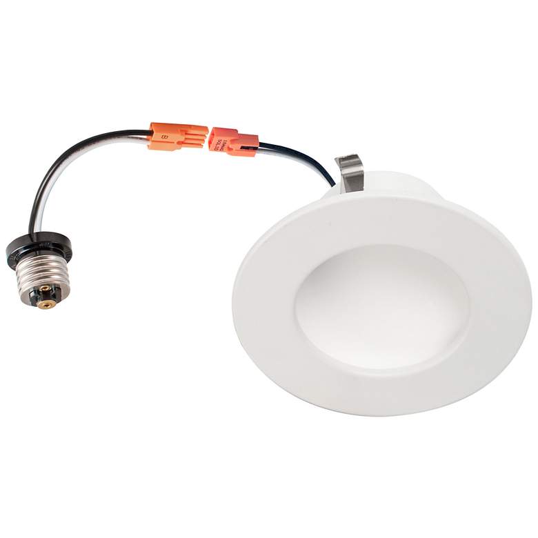 Image 1 4" White Retrofit 10W Dimmable LED Dome Recessed Downlight