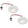 4" White Retrofit 10W LED Dome Recessed Downlights 2-Pack